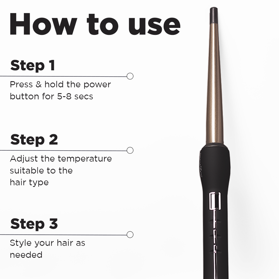 How to use outlet a conical curling wand